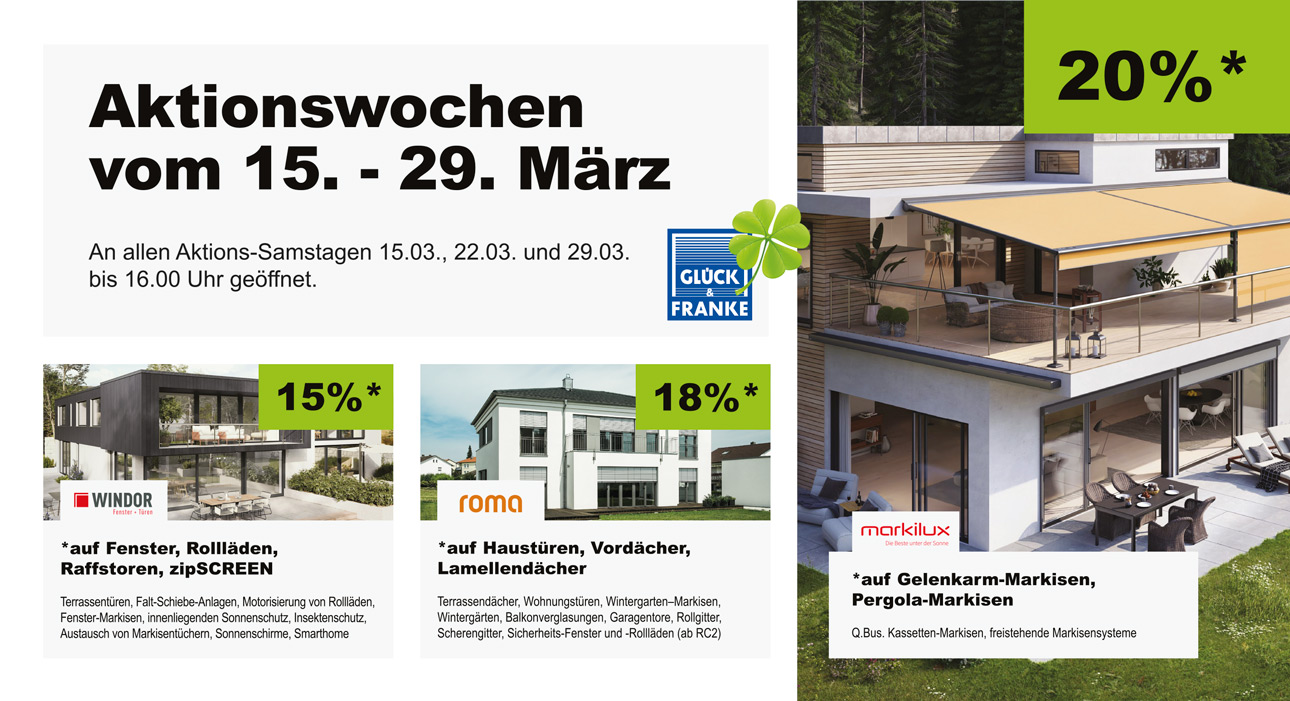 Glück & Franke Aktionswochen vom 15. bis 29. März 2025