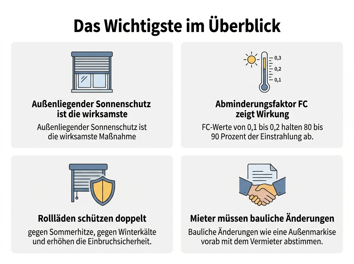 Schaubild: Sommerhitze im Haus? Effektiver Sonnenschutz für Berliner Wohnungen