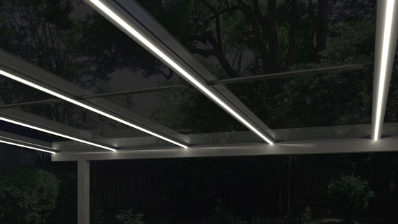 LED Beleuchtung | Lewens Murano Glasdach | Bildquelle: Lewens Sonnenschutz-Systeme GmbH & Co. KG